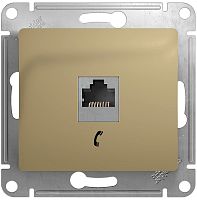 Розетка телефонная без рамки Systeme Electric Glossa 1-м. RJ11 титан картинка